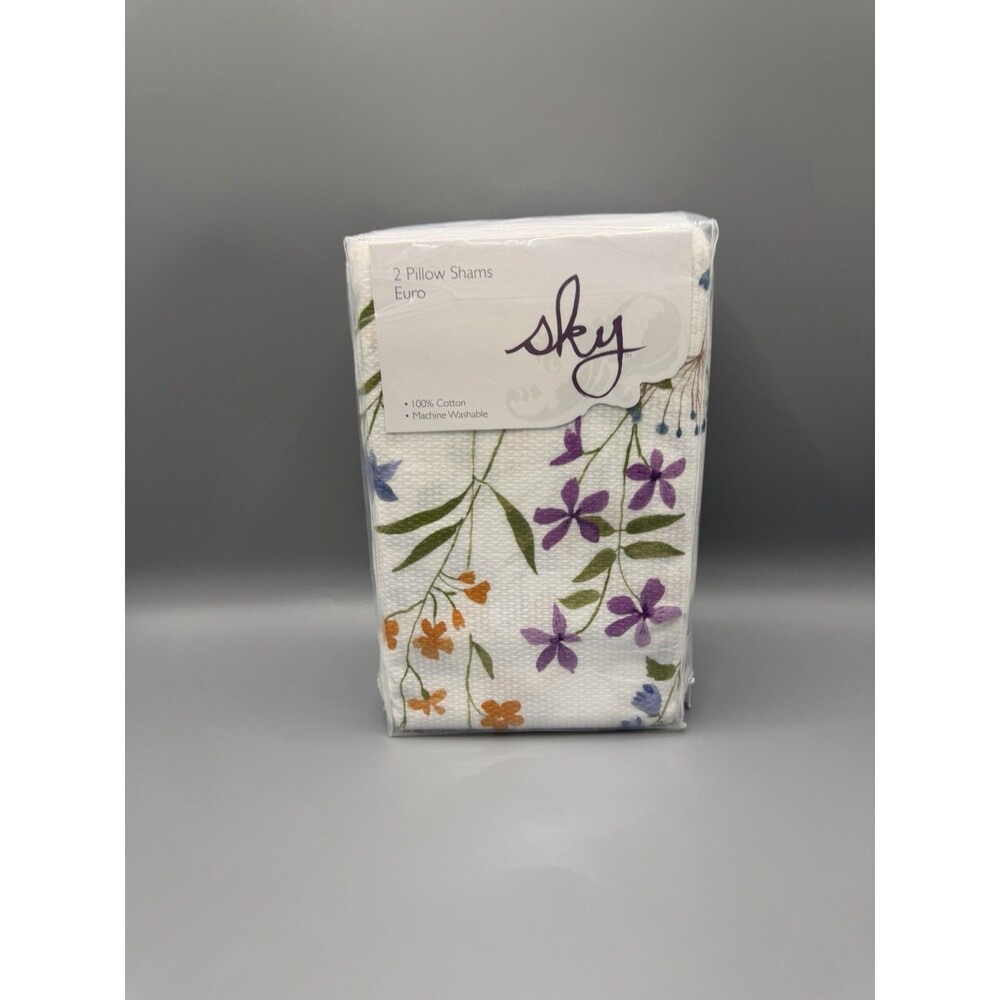 Sky 2 Euro Shams Wildflowers Floral NEW